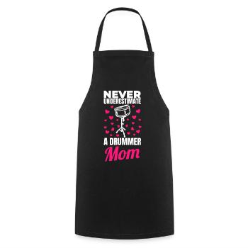 Drum Player Mother - Cooking Apron - black - Front - AI Model Male 185 dark (185cm)