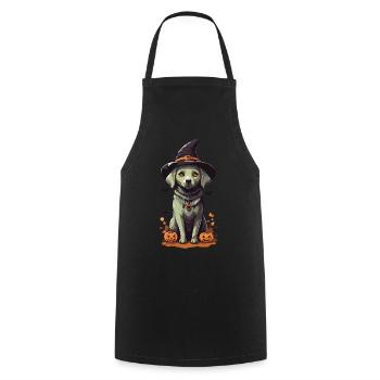 Sorcières de minuit Chien mignon Halloween Pet - Tablier de cuisine - noir - Devant - AI Model Male 185 dark (185cm)