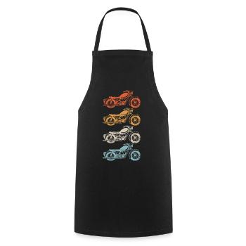 Motorcycle Retro Chopper Motorbike Rider - Cooking Apron - black - Front - AI Model Male 185 dark (185cm)