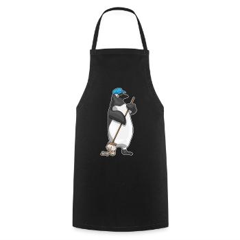 Penguin Cleaner Mop Mob - Cooking Apron - black - Front - AI Model Male 185 dark (185cm)