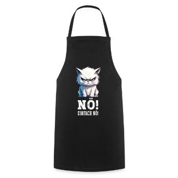 Nope Just Nope No No Cat Cat Funny Saying - Cooking Apron - black - Front - AI Model Male 185 dark (185cm)