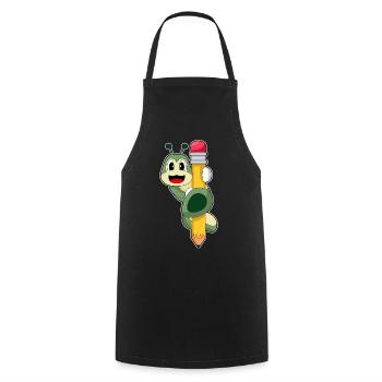Caterpillar Pupil Pencil School - Cooking Apron - black - Front - AI Model Male 185 dark (185cm)