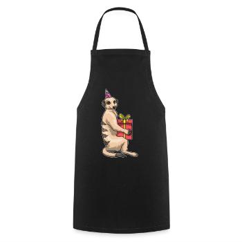 Chapeau de fête d’anniversaire de suricate - Tablier de cuisine - noir - Devant - AI Model Male 185 dark (185cm)
