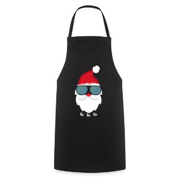 Santa Claus Cool with Sunglasses - Cooking Apron - black - Front - AI Model Male 185 dark (185cm)