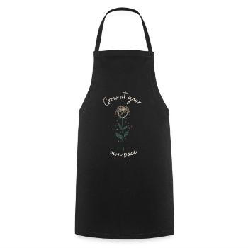 Grandissez à votre rythme - Tablier de cuisine - noir - Devant - AI Model Male 185 dark (185cm)