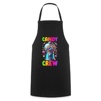 Candy Crew Decoration Candy Lover Sweet Tooth - Cooking Apron - black - Front - AI Model Male 185 dark (185cm)
