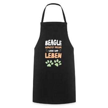 Beagle Liebe Leben - Kochschürze - Schwarz - Vorne - AI Model Male 185 dark (185cm)