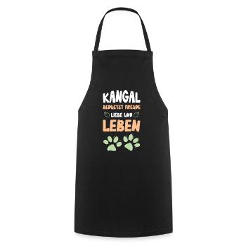 Kangal Freude Liebe Leben Shirt - Kochschürze - Schwarz - Vorne - AI Model Male 185 dark (185cm)