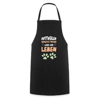 Rottweiler Liebe Und Leben - Kochschürze - Schwarz - Vorne - AI Model Male 185 dark (185cm)