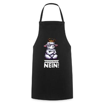 Before you ask: sheep, sheep, shepherd, sheep farmer - Cooking Apron - black - Front - AI Model Male 185 dark (185cm)