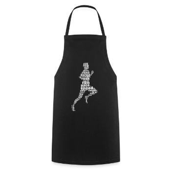 Marathon Runner Rush Run Rythme Speed Running Cadeaux - Tablier de cuisine - noir - Devant - AI Model Male 185 dark (185cm)