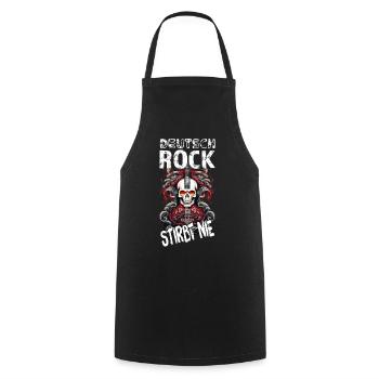 German Rock Never Dies - Cooking Apron - black - Front - AI Model Male 185 dark (185cm)