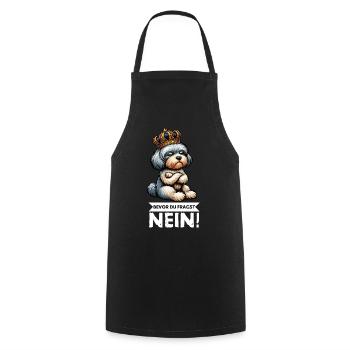 Avant que vous ne demandiez, aucun propriétaire havanais - Tablier de cuisine - noir - Devant - AI Model Male 185 dark (185cm)
