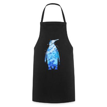 Pinguine bunt Jungen Herren Kinder Pinguin - Kochschürze - Schwarz - Vorne - AI Model Male 185 dark (185cm)