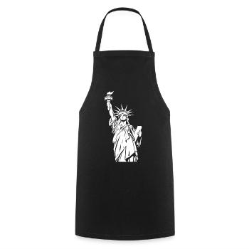 Statue de la Liberté - Tablier de cuisine - noir - Devant - AI Model Male 185 dark (185cm)