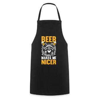 La bière panda trash me rend un raton laveur plus gentil - Tablier de cuisine - noir - Devant - AI Model Male 185 dark (185cm)