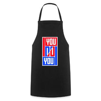 Tu fais ton drôle Confiance en toi Logo de la liberté - Tablier de cuisine - noir - Devant - AI Model Male 185 dark (185cm)