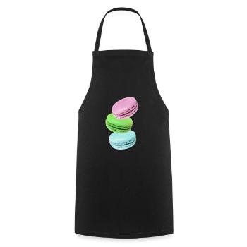Macarons - Tablier de cuisine - noir - Devant - AI Model Male 185 dark (185cm)