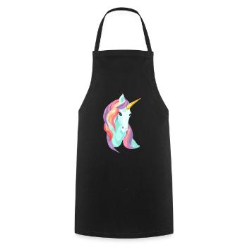 Licorne Licorne Fille Mythique Licornes Animaux - Tablier de cuisine - noir - Devant - AI Model Male 185 dark (185cm)