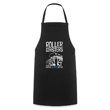 Roller Coaster Repeat - Cooking Apron - black - Front - AI Model Male 185 dark (185cm)