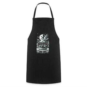 Mythical Holiday Carousel Fantasy Creature - Cooking Apron - black - Front - AI Model Male 185 dark (185cm)