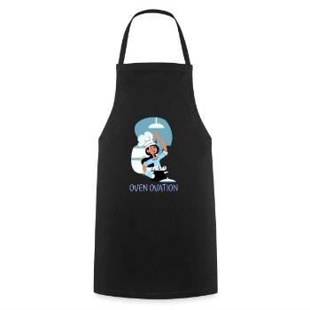 Chef Cook Kitchen Culinary Retro Bake Restaurant - Cooking Apron - black - Front - AI Model Male 185 dark (185cm)