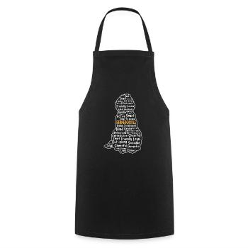 Bernedoodle Dog - Cooking Apron - black - Front - AI Model Male 185 dark (185cm)
