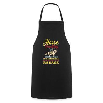 Loves Horse Vaulting Gift - Cooking Apron - black - Front - AI Model Male 185 dark (185cm)