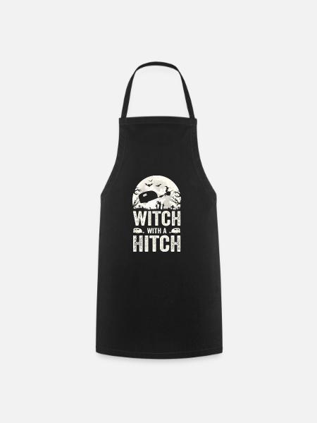 Halloween Kostüm Camper Mutter Wohnwagen Hexe - Kochschürze - Schwarz