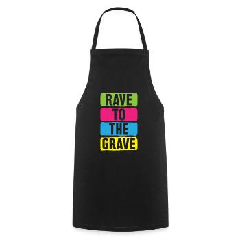 Rave To The Grave - Tablier de cuisine - noir - Devant - AI Model Male 185 dark (185cm)