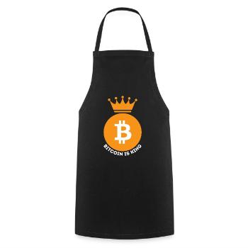 Bitcoin is King - Kochschürze - Schwarz - Vorne - AI Model Male 185 dark (185cm)