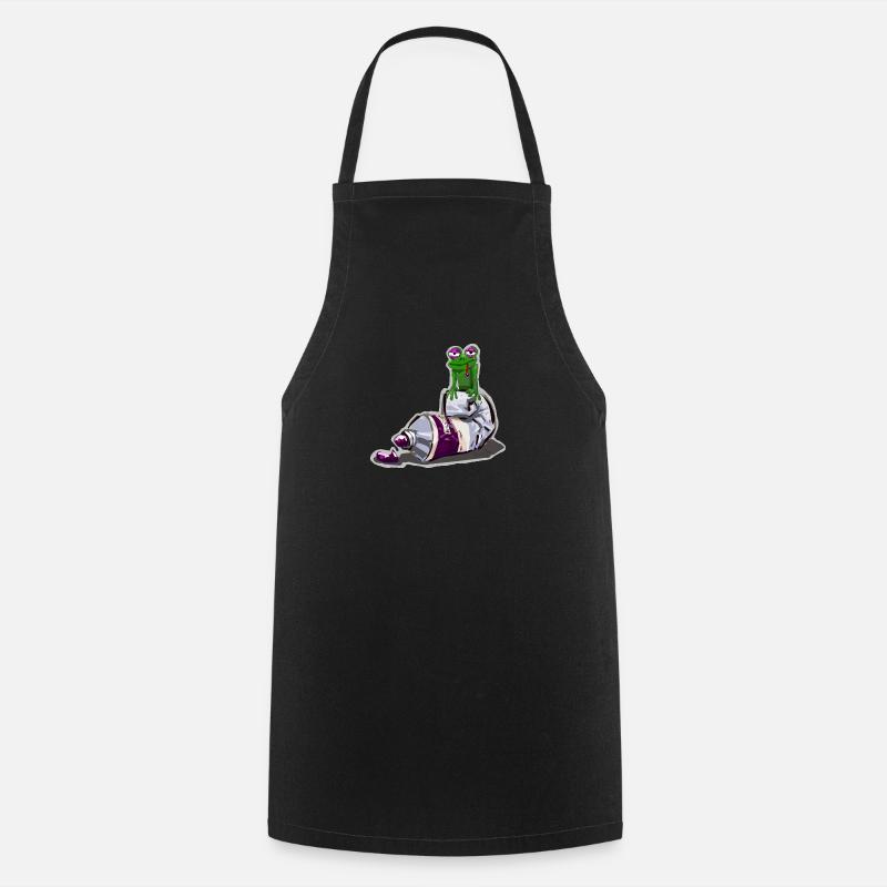 Oil Frog - Cooking Apron - black