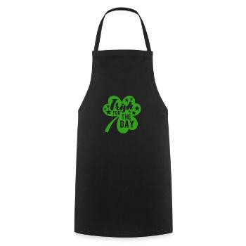 Irish for the day - Shamrock - Ireland - Cooking Apron - black - Front - AI Model Male 185 dark (185cm)