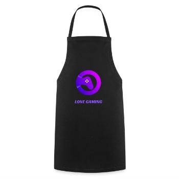 LIEBE GAMING - Kochschürze - Schwarz - Vorne - AI Model Male 185 dark (185cm)