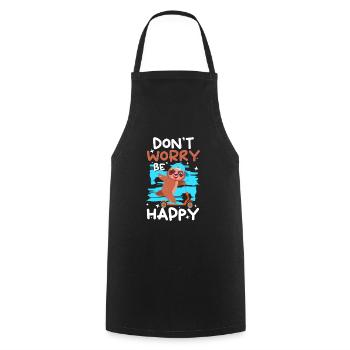 Sloth Hang Out Cozy - Cooking Apron - black - Front - AI Model Male 185 dark (185cm)