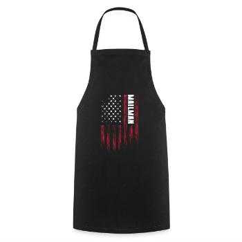 Postman Delivery Shipment Courier Service - Cooking Apron - black - Front - AI Model Male 185 dark (185cm)