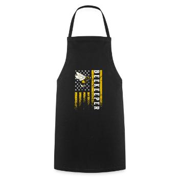 Apiculteur Abeille Insecte - Tablier de cuisine - noir - Devant - AI Model Male 185 dark (185cm)