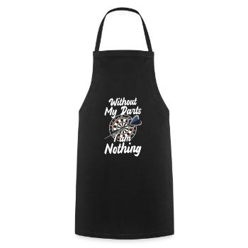 Dart Dartboard Bullseye Game - Cooking Apron - black - Front - AI Model Male 185 dark (185cm)