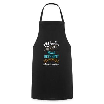 Wealth Purse Gift Health - Cooking Apron - black - Front - AI Model Male 185 dark (185cm)