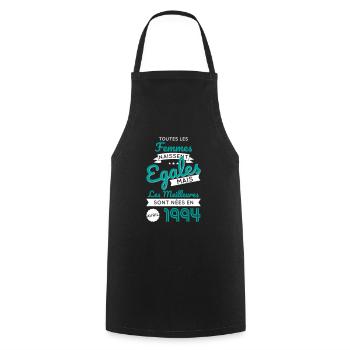 30th Anniversary - Best April 1994 - Cooking Apron - black - Front - AI Model Male 185 dark (185cm)