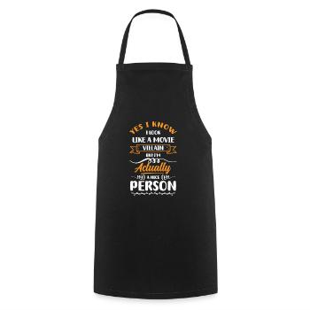 Introverti, sarcasme, gens, antisocial - Tablier de cuisine - noir - Devant - AI Model Male 185 dark (185cm)