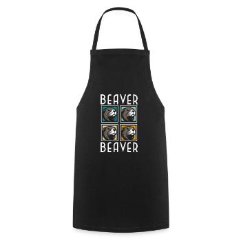 Beaver Dam Animal Welfare Wood - Cooking Apron - black - Front - AI Model Male 185 dark (185cm)