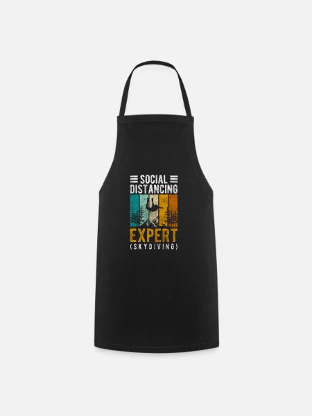 Skydive Jump Hobby Tandem Jump - Cooking Apron - black