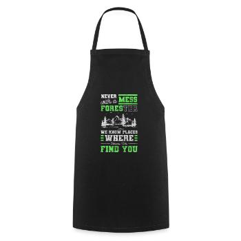 Forestry Workers Forests Tree - Cooking Apron - black - Front - AI Model Male 185 dark (185cm)