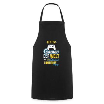 Best Gamer in the World - 100% Authentic - Cooking Apron - black - Front - AI Model Male 185 dark (185cm)
