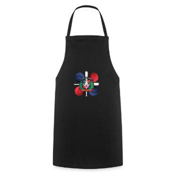 République dominicaine Flag Baseball Bats Pelota - Tablier de cuisine - noir - Devant - AI Model Male 185 dark (185cm)