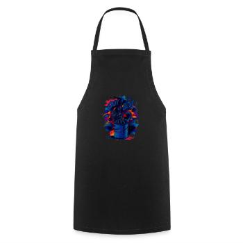 Astronut - Cooking Apron - black - Front - AI Model Male 185 dark (185cm)