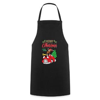 Noël - Tablier de cuisine - noir - Devant - AI Model Male 185 dark (185cm)