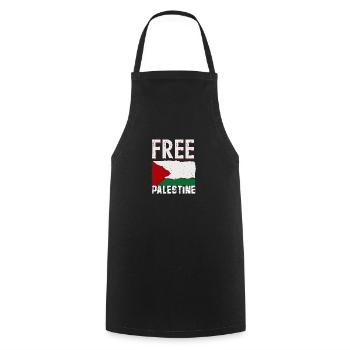 palestine - Tablier de cuisine - noir - Devant - AI Model Male 185 dark (185cm)