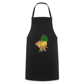 Ananas Pizza Hawaii - Kochschürze - Schwarz - Vorne - AI Model Male 185 dark (185cm)